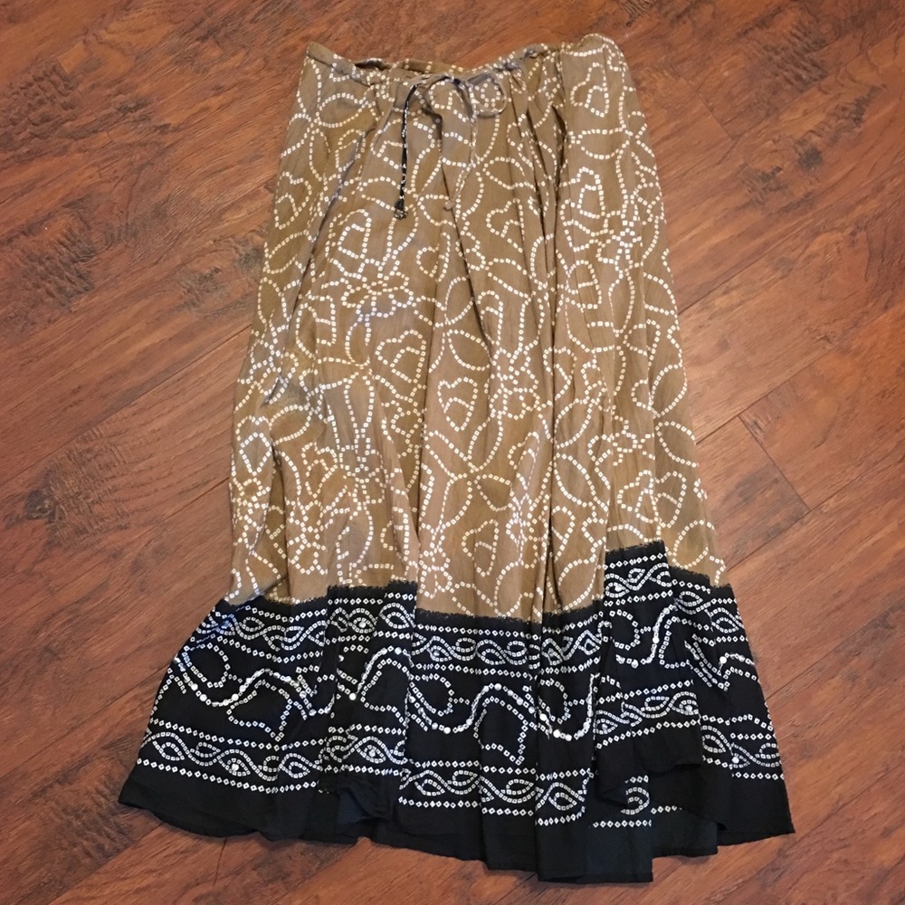 Flowy & Fun Drawstring A-Line Maxi Skirt